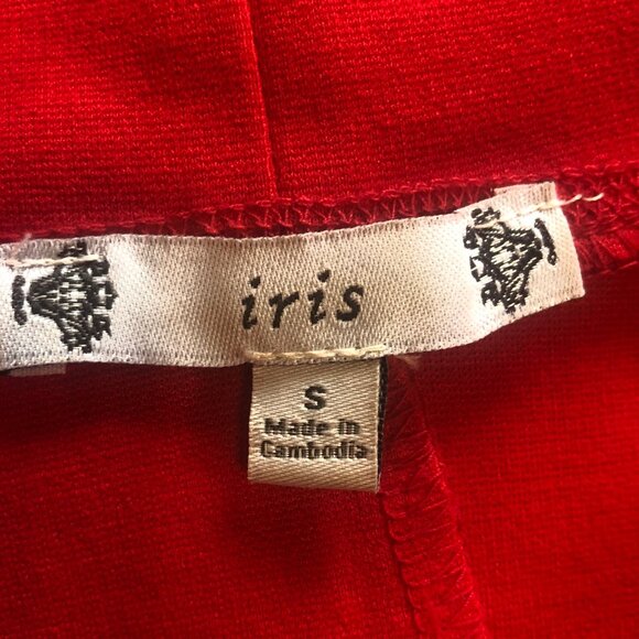 Iris Skirt Small Vibrant Red Stretchy Straight Pencil Fitted Body-con sexy Slit - Picture 5 of 6